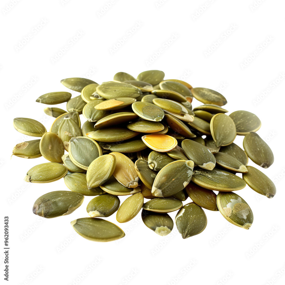 pumpkin seeds isolated on white background