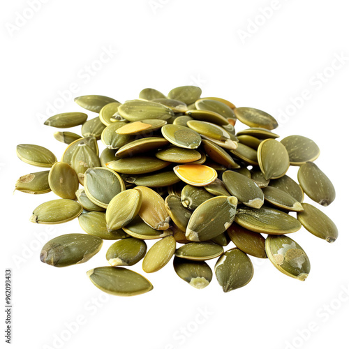 Obraz na płótnie pumpkin seeds isolated on white background w salonie