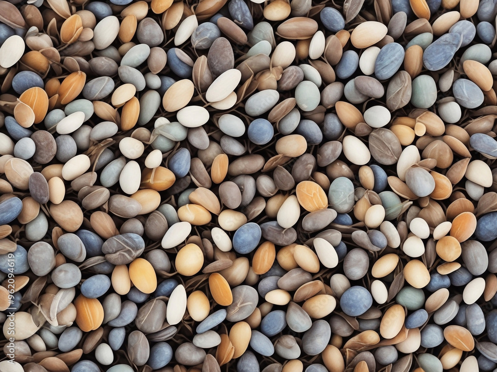 Gray pebbles, wet pebbles, sea stones, beautiful pebbles, top view Gray pebbles, wet pebbles, sea stones, beautiful pebbles, top view