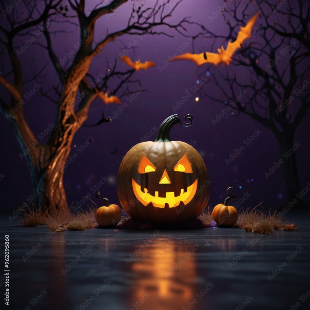 halloween pumpkin with bats halloween pumpkin with bats