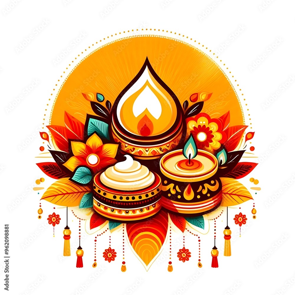 Happy Bhai Dooj Greeting Card Illustration Happy Bhai Dooj Greeting Card Illustration