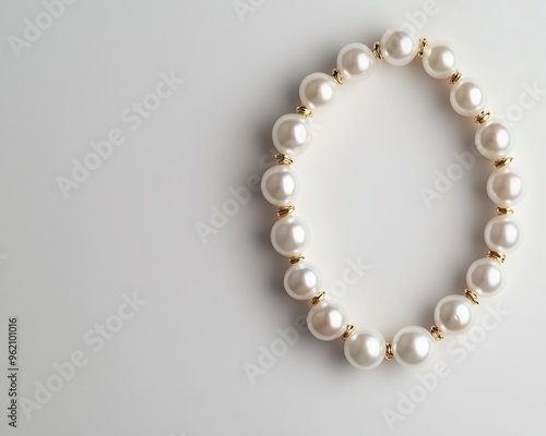 Close-up of a bold statement necklace featuring oversized pearls and gold accents, Jewelry, Fashion accessory