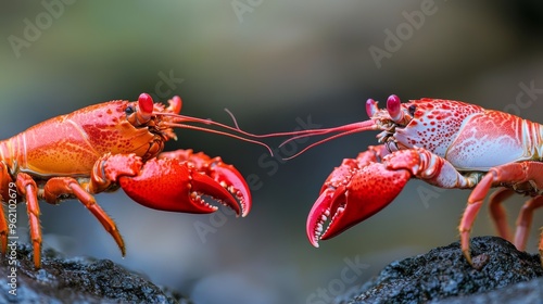 Symmetry in Crustaceans and Arthropods, Explore the symmetrical anatomy of crustaceans like crabs and lobsters. photo