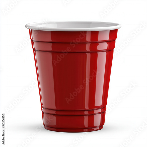 Beer Plastic Cup Isolated