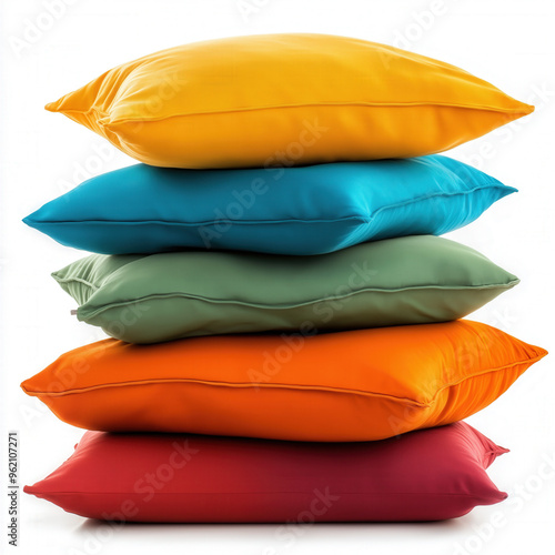 Pile Of Cushions Isolated