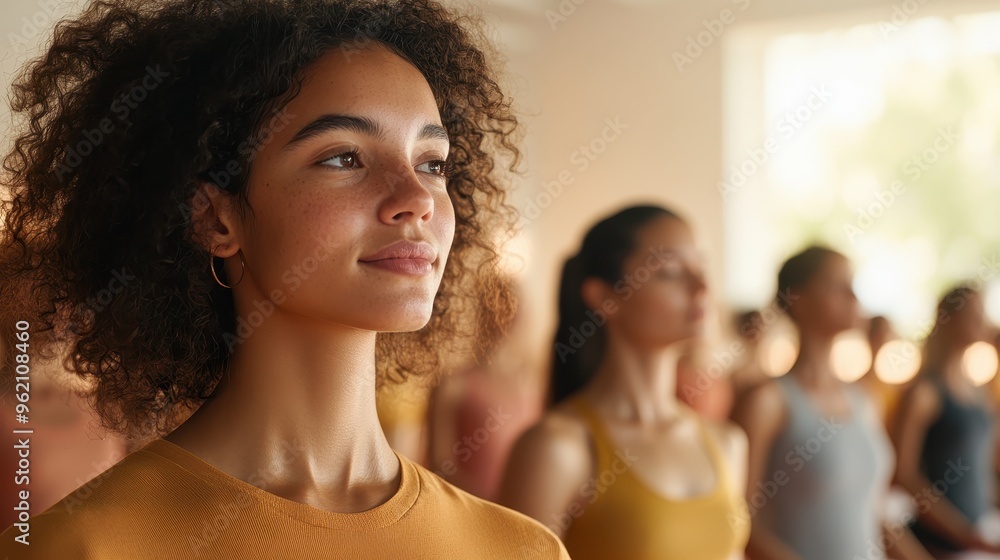 Collective Mindfulness: Diverse Group Practicing Yoga Together in Bright Studio, Promoting Inclusivity and Connection through Shared Wellness Practices (Double Exposure Concept) Collective Mindfulness: Diverse Group Practicing Yoga Together in Bright Studio, Promoting Inclusivity and Connection through Shared Wellness Practices (Double Exposure Concept)