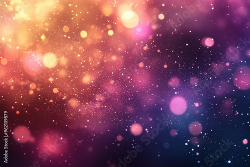 Abstract Background with Colorful Bokeh and Glitter