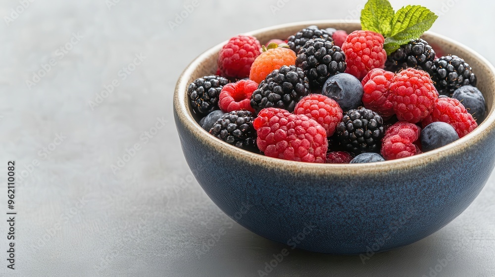 olorful berry mix in a ceramic bowl, rich in antioxidants, brain health and wellness olorful berry mix in a ceramic bowl, rich in antioxidants, brain health and wellness