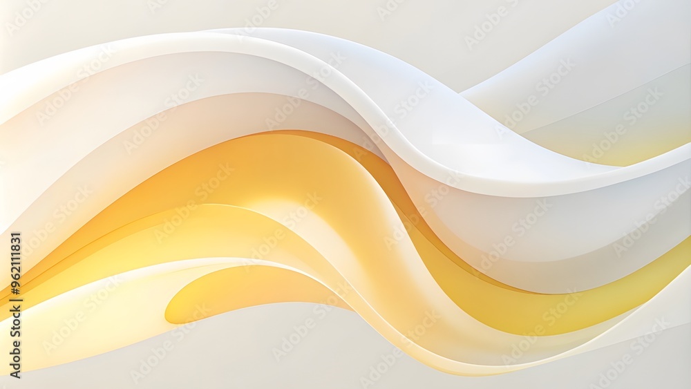 Abstract minimalist wavy background in cool yellow tones. Abstract smooth waves, soft gradients, light yellow and white tones, fluid shapes background Abstract minimalist wavy background in cool yellow tones. Abstract smooth waves, soft gradients, light yellow and white tones, fluid shapes background