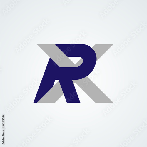 Initial RX or XR Logo design, Monogram Letter R with X combination, vector Illustration
