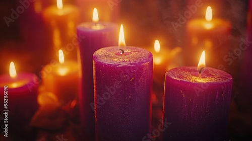 candles on a dark background