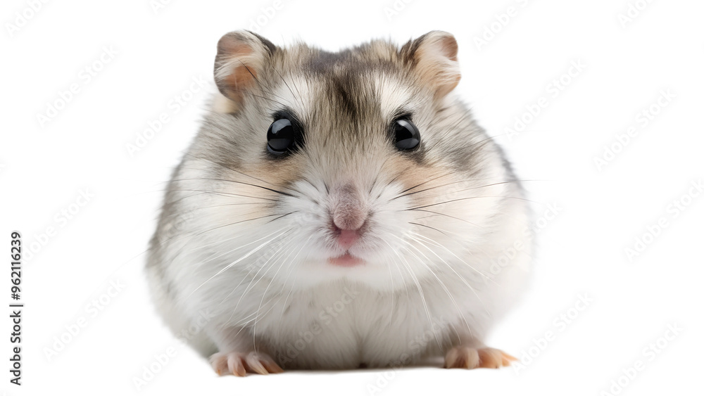 Campbell's dwarf hamster, Cute Hamster on transparent or white background Campbell's dwarf hamster, Cute Hamster on transparent or white background