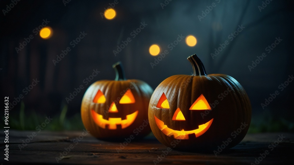 halloween pumpkin on a dark background halloween pumpkin on a dark background