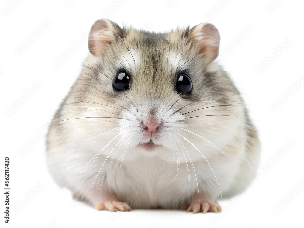 Campbell's dwarf hamster, Cute Hamster on transparent or white background Campbell's dwarf hamster, Cute Hamster on transparent or white background