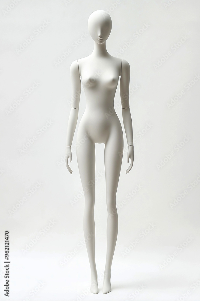 Super slim xs size female mannequin with thin body figure on light studio background. Fashion figure template. Dummy, modern fashion and style. Naked woman mannequin, fashion show Super slim xs size female mannequin with thin body figure on light studio background. Fashion figure template. Dummy, modern fashion and style. Naked woman mannequin, fashion show