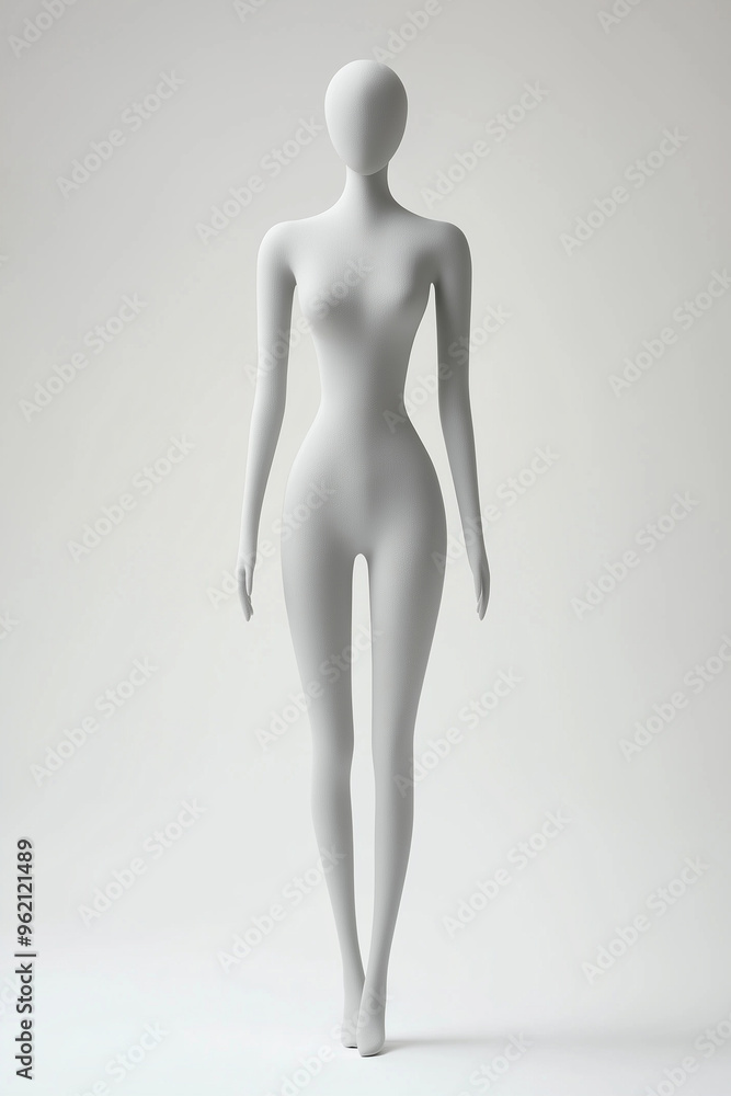 Super slim xs size female mannequin with thin body figure on light studio background. Fashion figure template. Dummy, modern fashion and style. Naked woman mannequin, fashion show Super slim xs size female mannequin with thin body figure on light studio background. Fashion figure template. Dummy, modern fashion and style. Naked woman mannequin, fashion show