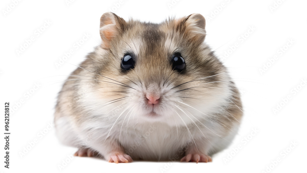 Campbell's dwarf hamster, Cute Hamster on transparent or white background Campbell's dwarf hamster, Cute Hamster on transparent or white background