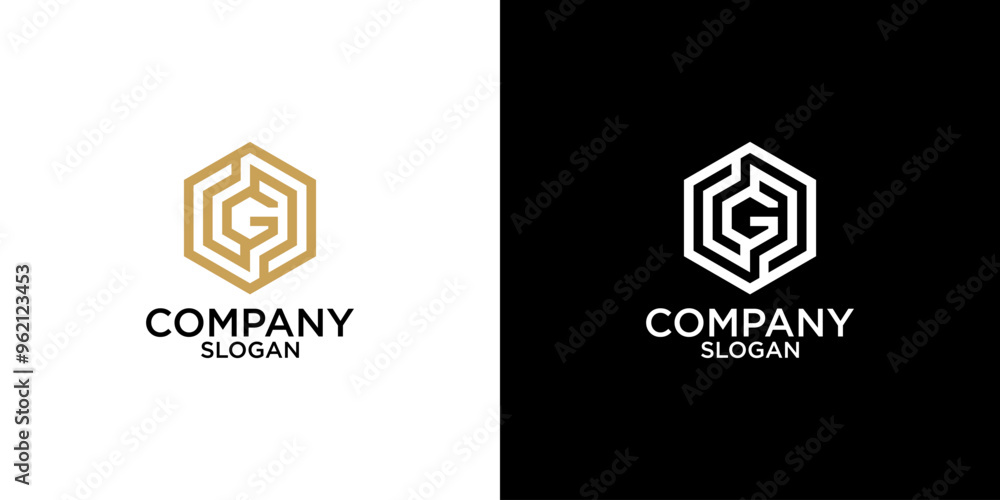 Fototapeta premium letter g abstract monogram logo vector design