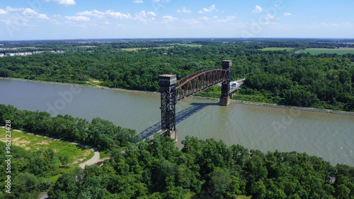 Aerial view of the lift bridge on the Chesapeake and Delaware Canal, Middletown, Delaware photo