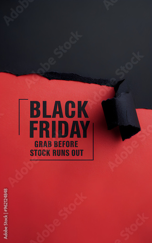 Black Friday urgency sale banner template photo