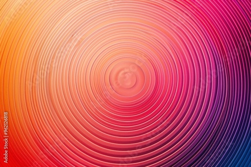 Colorful gradient background with concentric circles in pink and orange