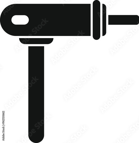Construction tool drill perforator holding icon in simple style isolated on white background