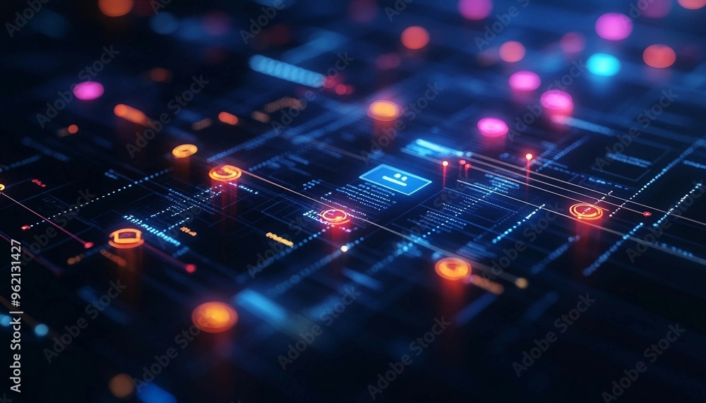 The Time Optimization Algorithm, conceptual diagram where an algorithm visualizes how different tasks are scheduled and optimized. The Time Optimization Algorithm, conceptual diagram where an algorithm visualizes how different tasks are scheduled and optimized.