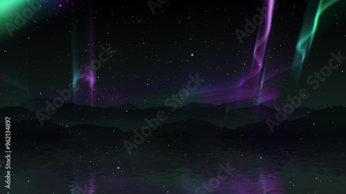 Elegant Aurora Lights Background