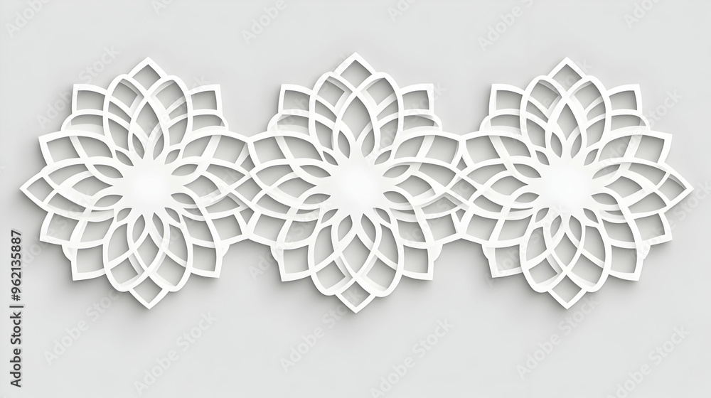 Abstract White 3D Paper Cut Flower Pattern Design Seamless Loop Background Animation Abstract White 3D Paper Cut Flower Pattern Design Seamless Loop Background Animation