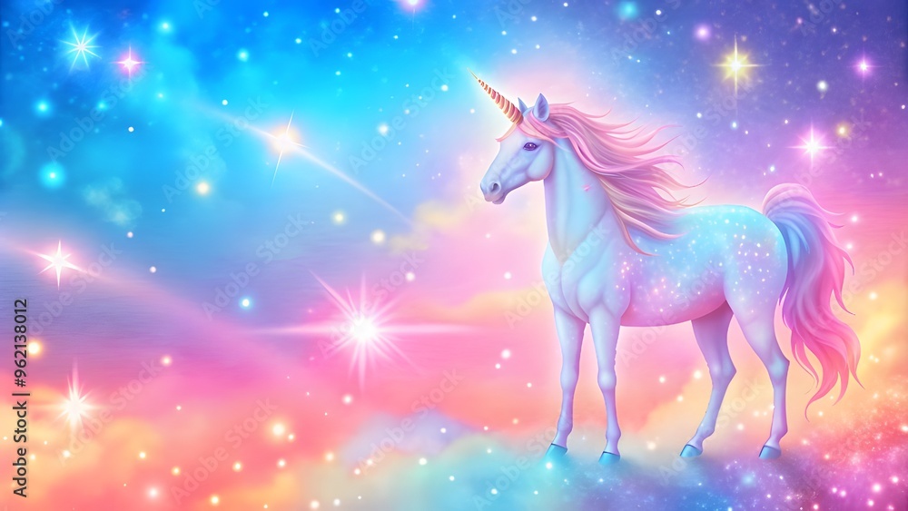 Whimsical pastel rainbow unicorn background shines with sparkling stars against a soft, pink fantasy sky Fairy iridescent gradient backdrop Backgrounds Whimsical pastel rainbow unicorn background shines with sparkling stars against a soft, pink fantasy sky Fairy iridescent gradient backdrop Backgrounds