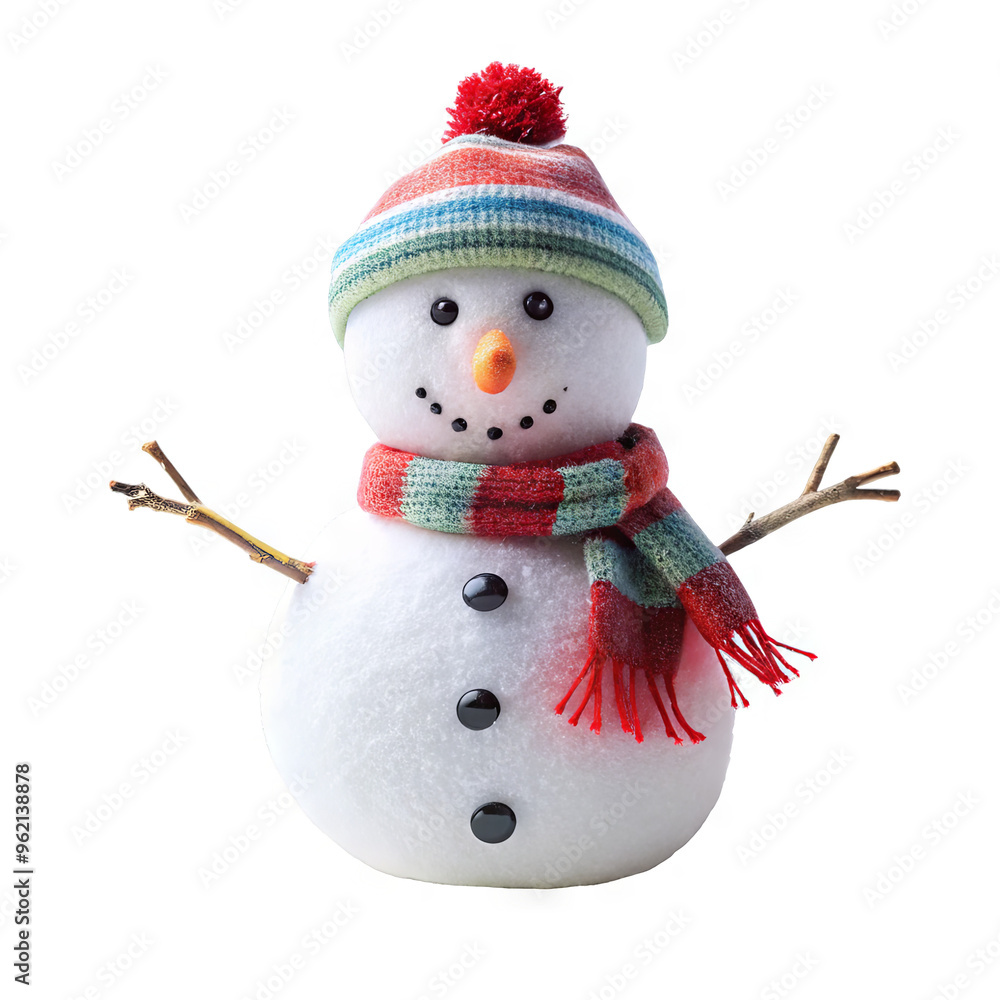 a snowman with a red and green scarf and a scarf a snowman with a red and green scarf and a scarf