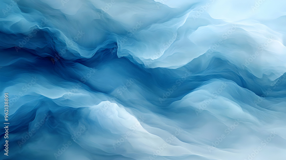 Abstract Blue Waves, Swirling and Flowing, a Seamless Loop of Hypnotic Motion, Calming and Peaceful Abstract Blue Waves, Swirling and Flowing, a Seamless Loop of Hypnotic Motion, Calming and Peaceful