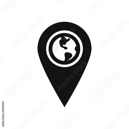 Wallpaper Mural map pointer with icon Torontodigital.ca