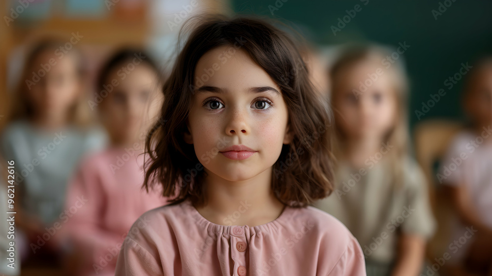Fototapeta premium Kindergarten Teacher Reading Story to Children 
