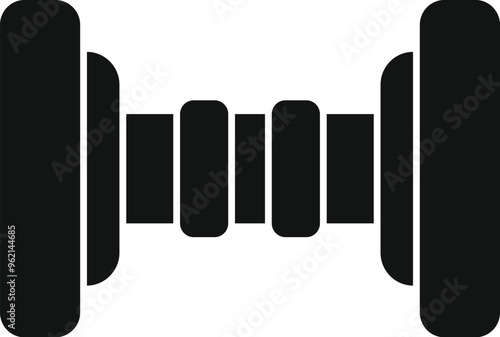 This simple icon represents a modern electric unicycle wheel, symbolizing innovation in personal urban mobility