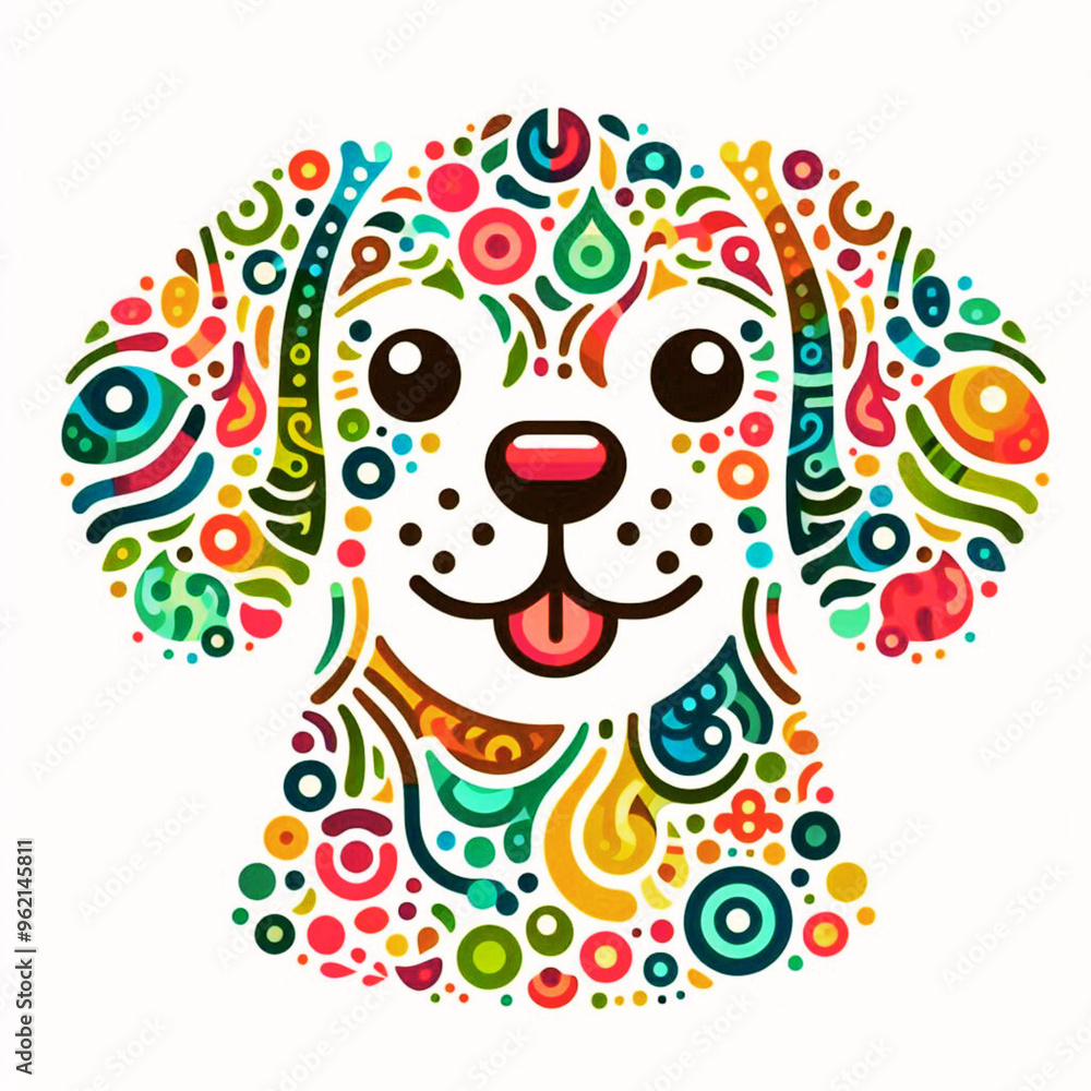 Abstract colourful dog Abstract colourful dog