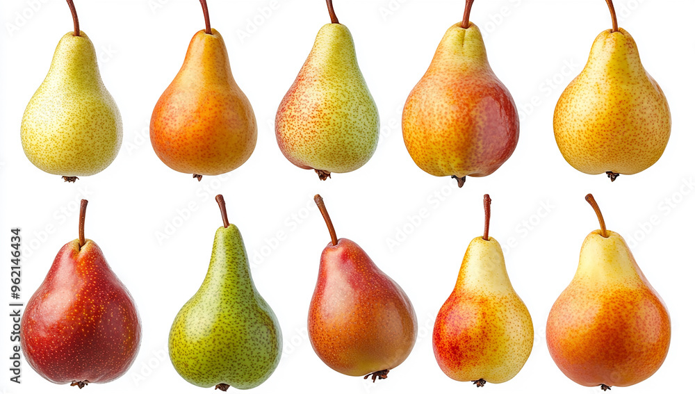 A collection of pears in various shapes and sizes A collection of pears in various shapes and sizes
