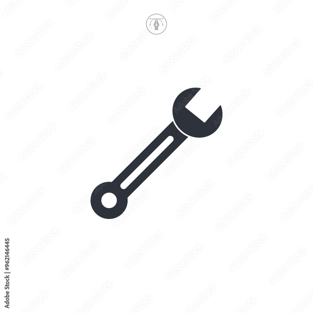 Wrench icon symbol vector illustration isolated on white background Wrench icon symbol vector illustration isolated on white background