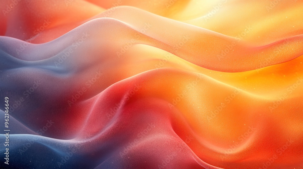 Obraz premium Yellow and white background, flowing lines and circular shapes.