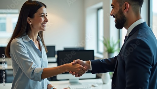 Wallpaper Mural Business Diversity Handshake of Success in Modern Office Torontodigital.ca