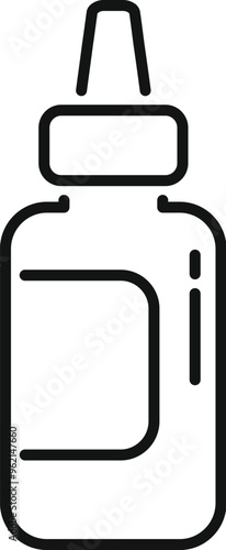 Simple vector of a nasal spray for relieving allergy or cold symptoms