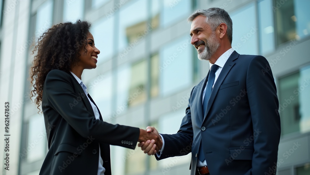 Diverse Business Team Meeting in Modern Office Setting Diverse Business Team Meeting in Modern Office Setting