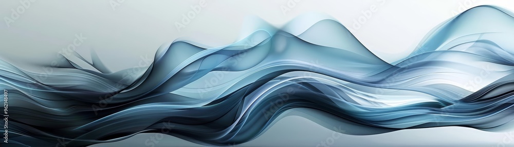 Abstract waves in shades of blue and gray, creating a dynamic, fluid composition for modern design and artistic projects. Abstract waves in shades of blue and gray, creating a dynamic, fluid composition for modern design and artistic projects.