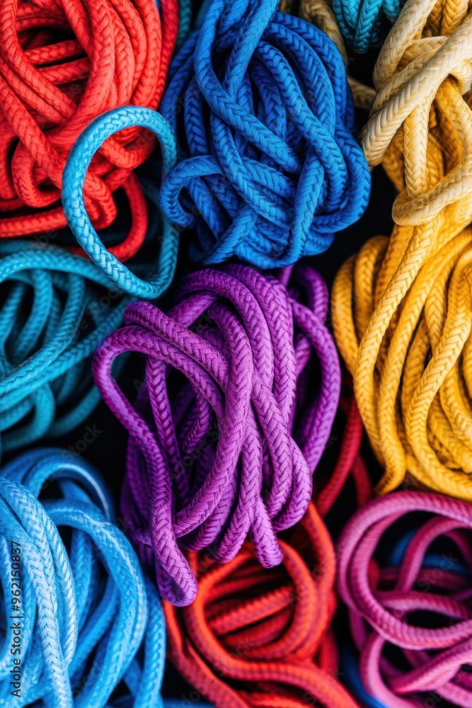 Vibrant ropes in close-up texture Vibrant ropes in close-up texture