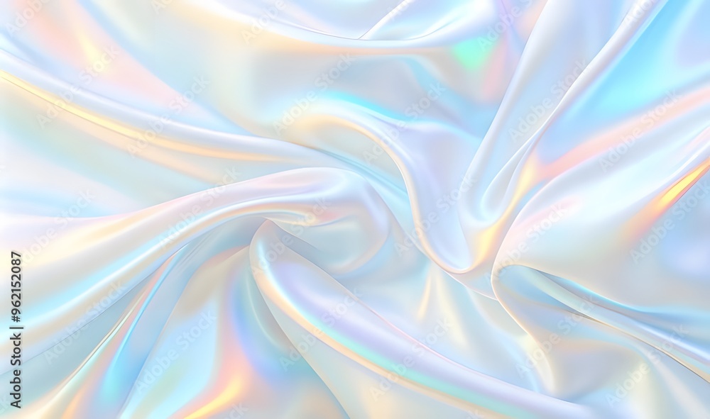 Fototapeta premium Abstract trendy holographic background. Real texture in pale violet, pink and mint colors with scratches and irregularities. Abstract trendy holographic background with real texture in pale violet pin