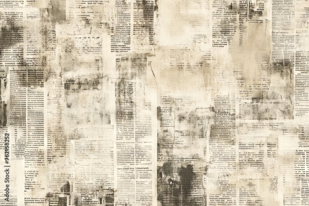 Obraz premium Seamless Pattern with Vintage Newspaper Texture, AI generated illustration