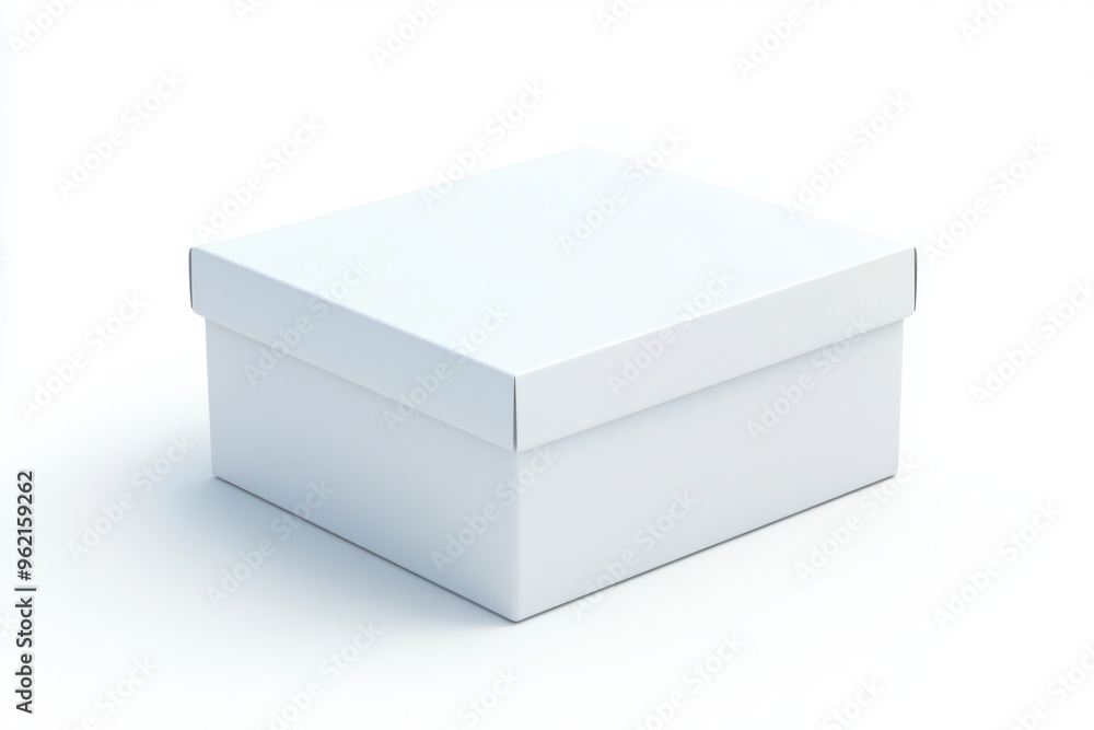 Blank white product box on plain background for branding mockup Blank white product box on plain background for branding mockup