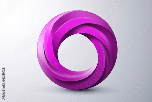 Abstract purple concentric circles on white background