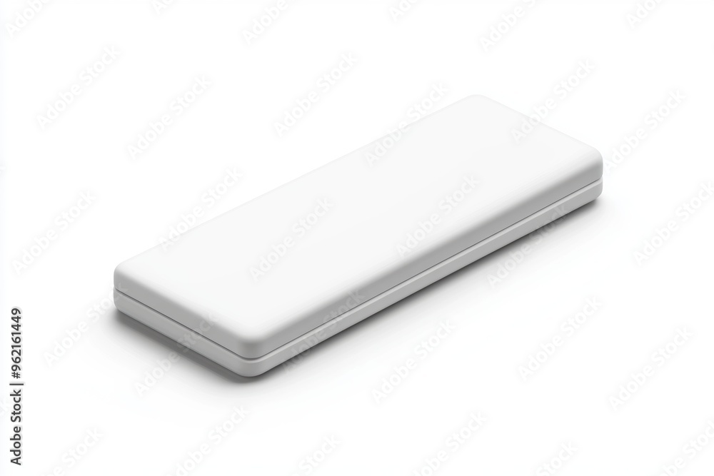 Blank white power bank on white background Blank white power bank on white background