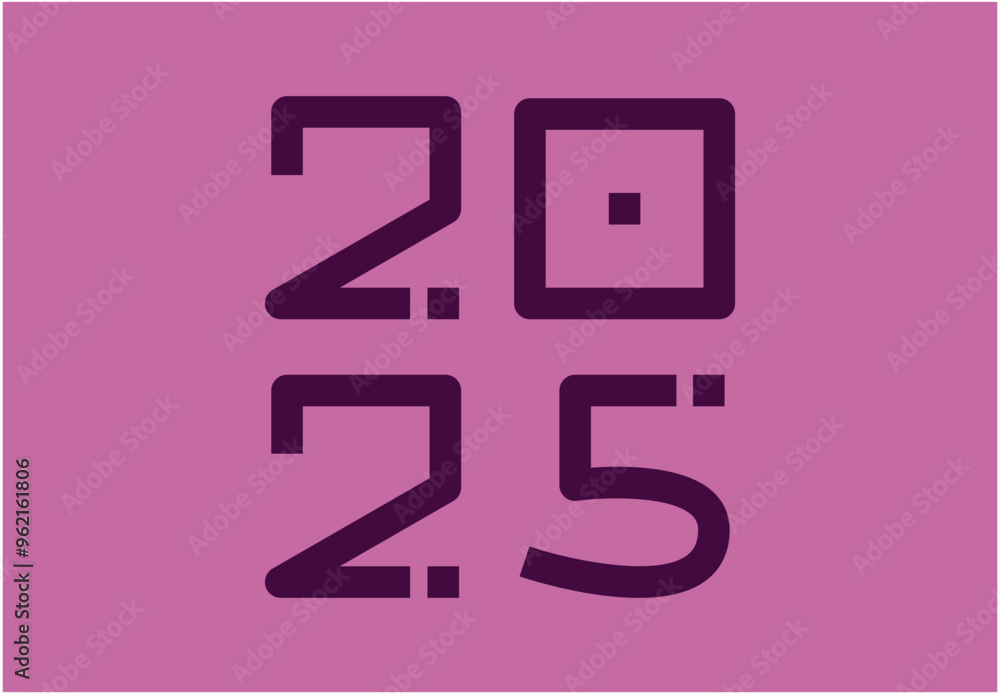 Happy New Year 2024 Abstract Design Purple Logo Symbol Vector Illustration Happy New Year 2024 Abstract Design Purple Logo Symbol Vector Illustration